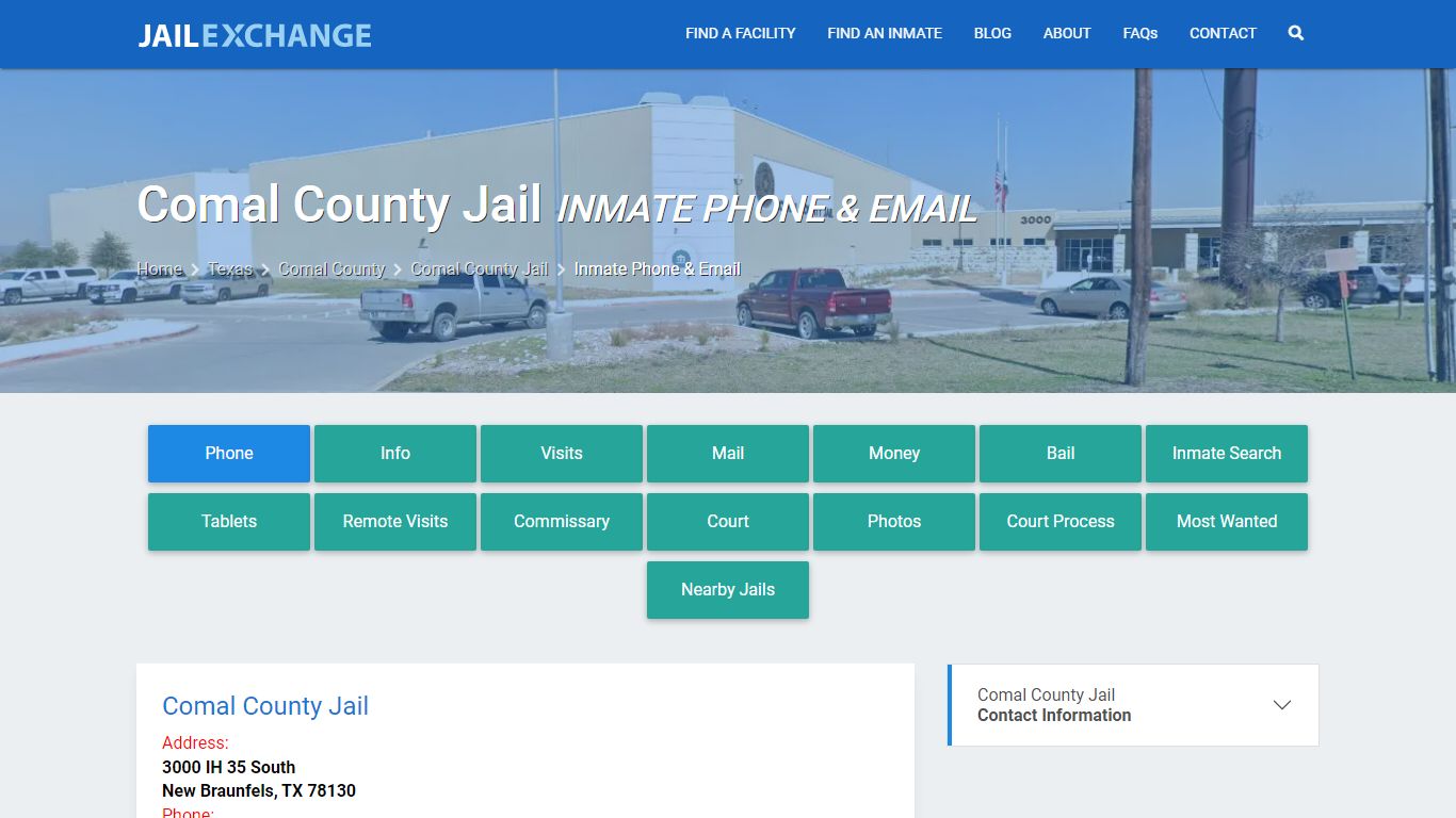 Inmate Phone - Comal County Jail, TX - Jail Exchange